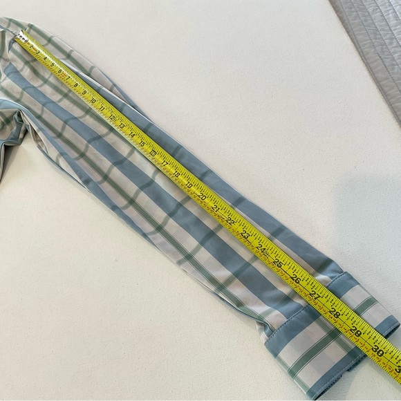 Mizzen Main Men XL TALL Trim Fit Shirt Blue Plaid Performance Long Sleeve Button - Picture 13 of 13